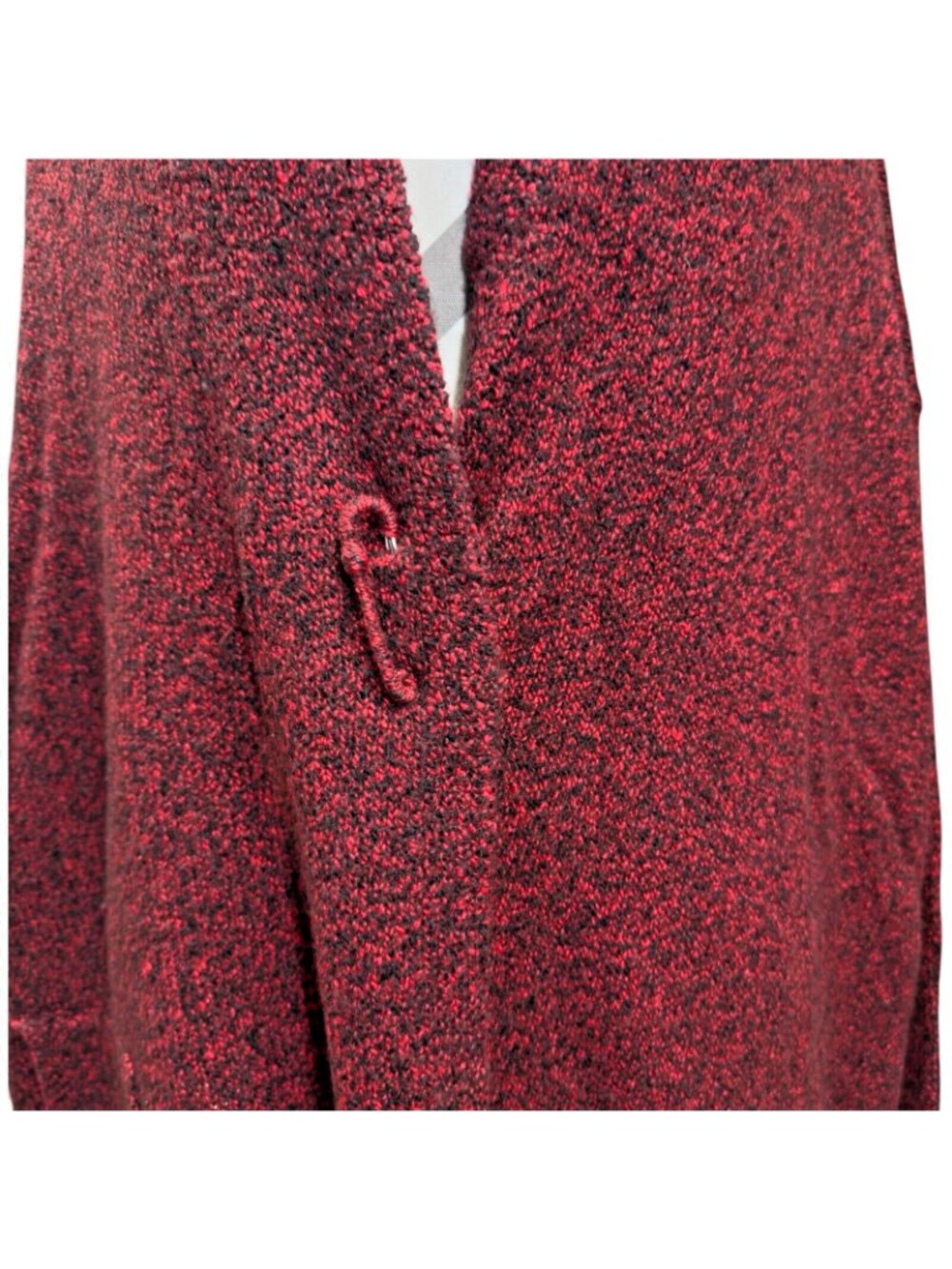 J. Jill Vibrant Persian Red Base Color Pinned ¾ Sleeve Topper - Women's Size 4X - Picture 5 of 5